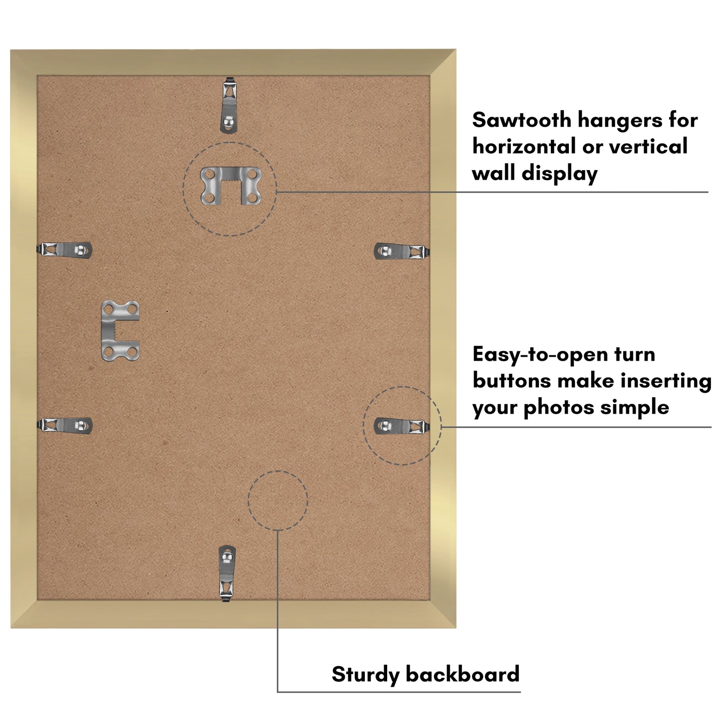 Set of 2 - Classic Gallery Picture Frame with Mat | Galleria Collection