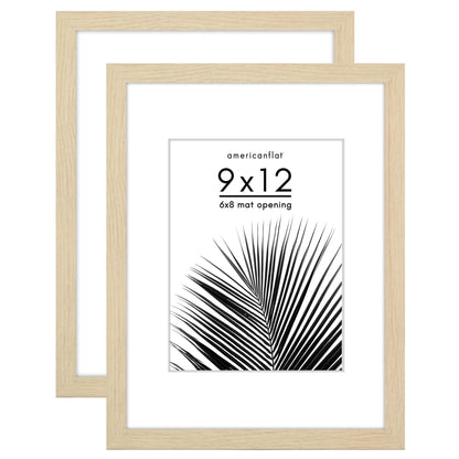 Picture Frame 2 Pack | With Mat | Protective Plexiglass Cover | Wall Decor