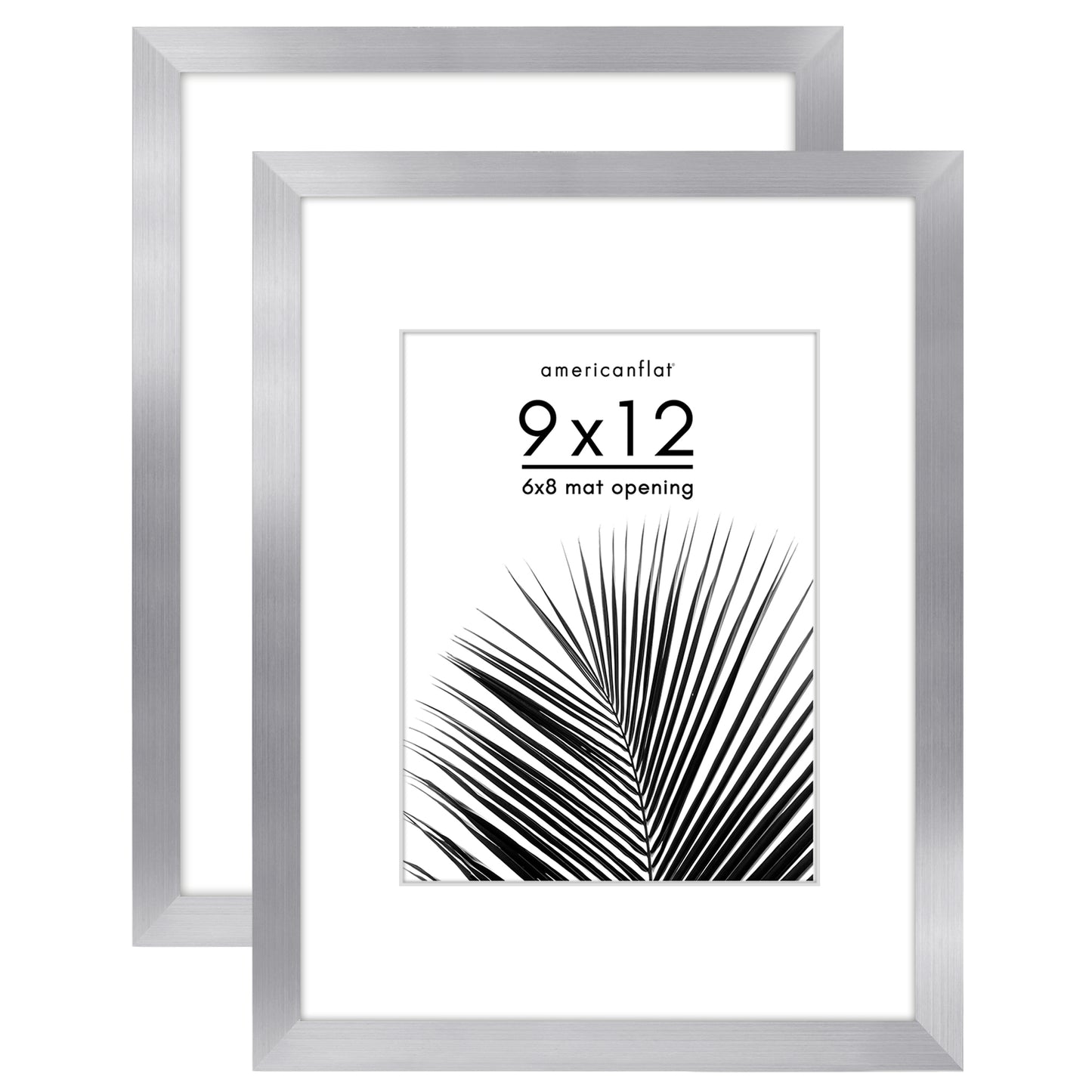 Picture Frame 2 Pack | With Mat | Protective Plexiglass Cover | Wall Decor