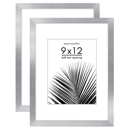 Picture Frame 2 Pack | With Mat | Protective Plexiglass Cover | Wall Decor
