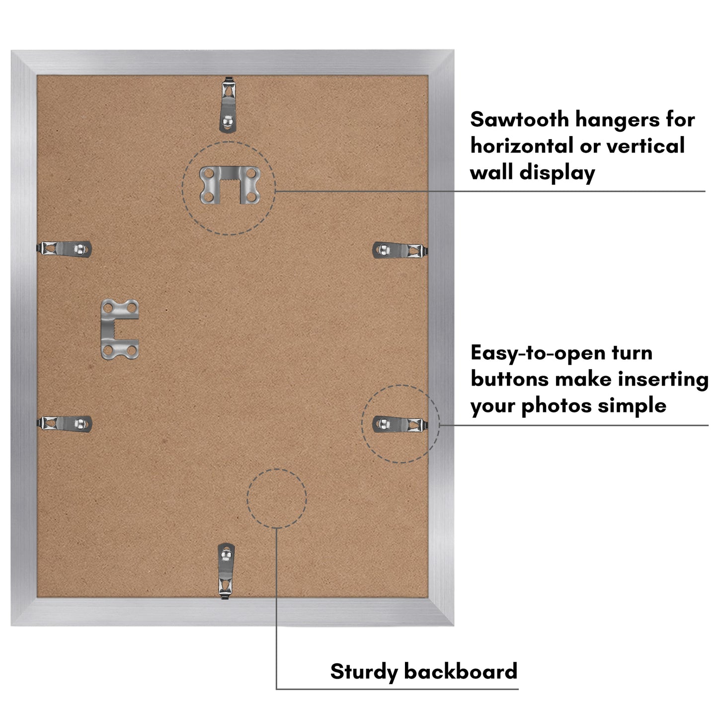 Set of 2 - Classic Gallery Picture Frame with Mat | Galleria Collection