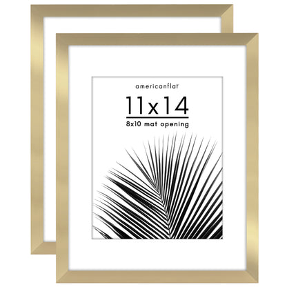 Picture Frame 2 Pack | With Mat | Protective Plexiglass Cover | Wall Decor