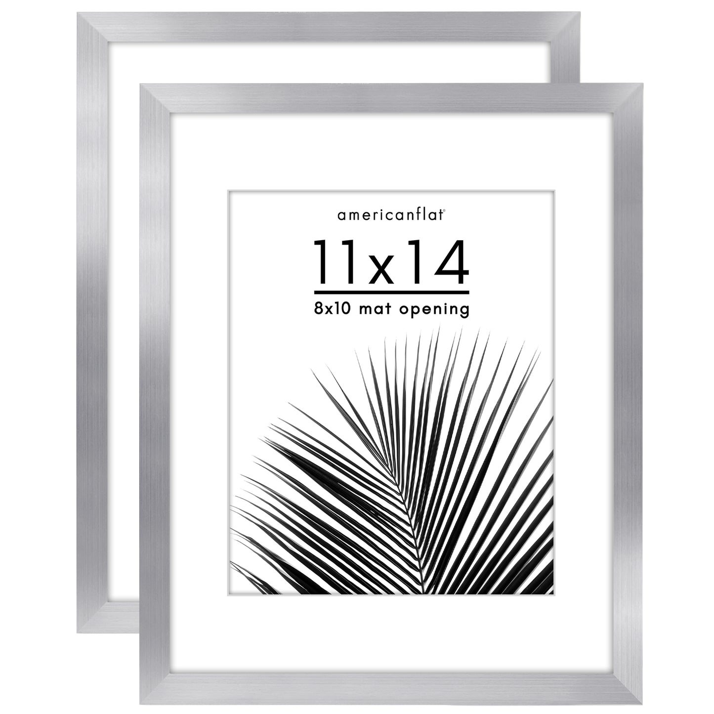 Picture Frame 2 Pack | With Mat | Protective Plexiglass Cover | Wall Decor