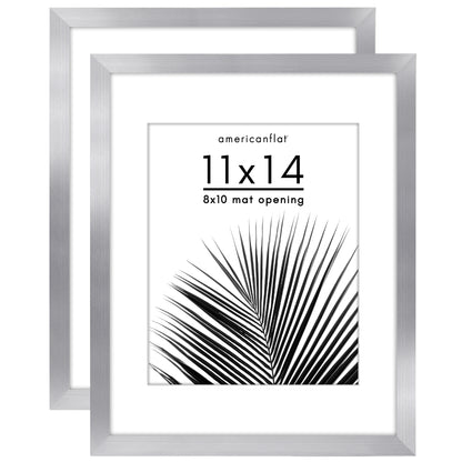 Picture Frame 2 Pack | With Mat | Protective Plexiglass Cover | Wall Decor