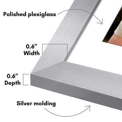 Picture Frame 2 Pack | With Mat | Protective Plexiglass Cover | Wall Decor