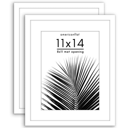 Picture Frame 2 Pack | With Mat | Protective Plexiglass Cover | Wall Decor