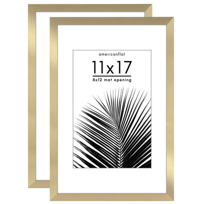 Picture Frame 2 Pack | With Mat | Protective Plexiglass Cover | Wall Decor