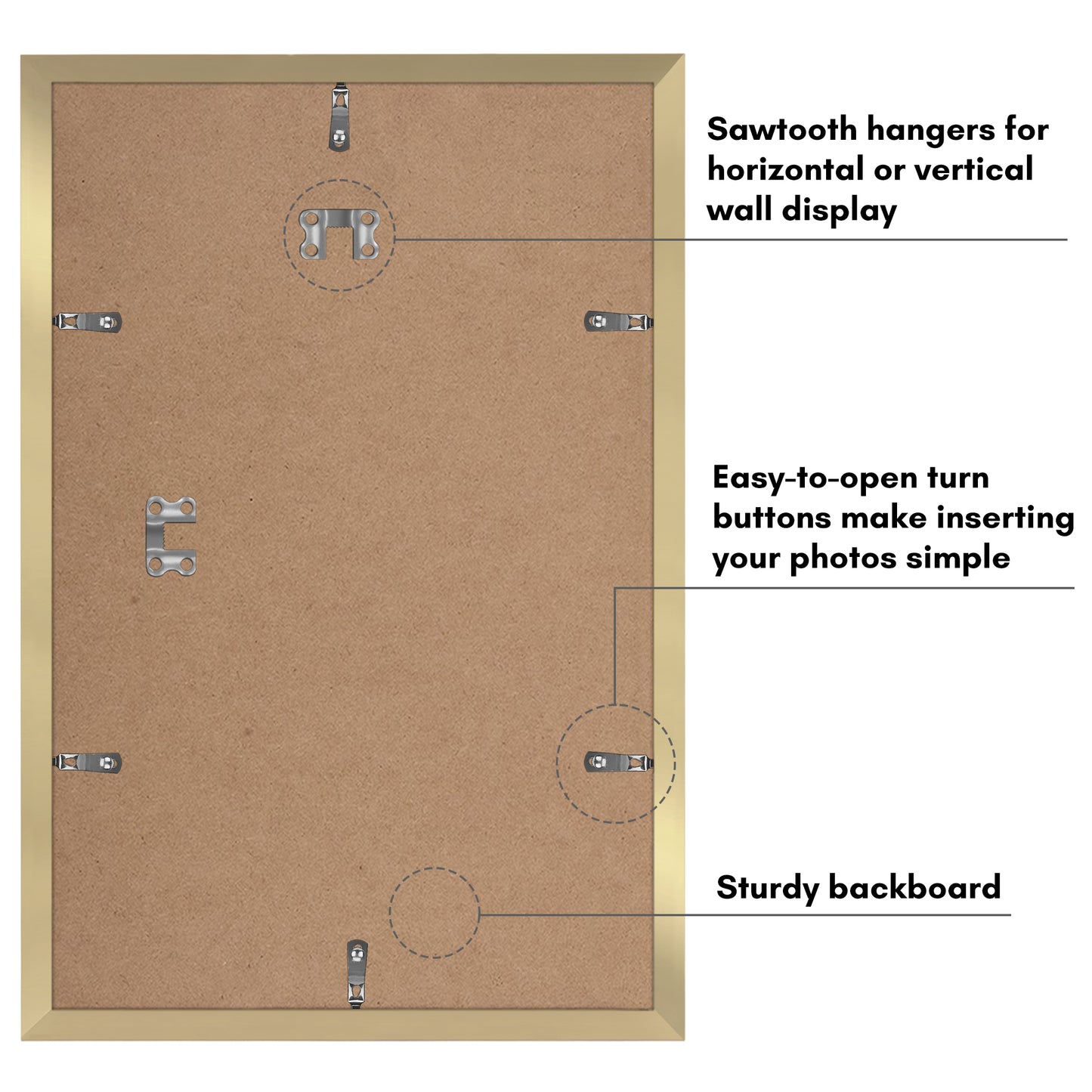 Set of 2 - Classic Gallery Picture Frame with Mat | Galleria Collection