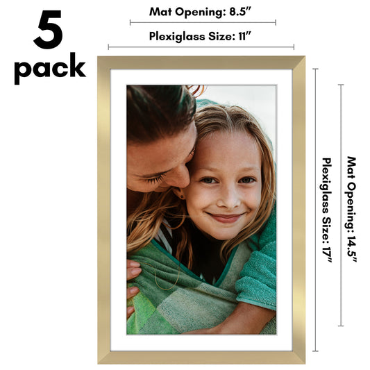 Picture Frame - Set of 5 Frames - Variety of Sizes and Colors