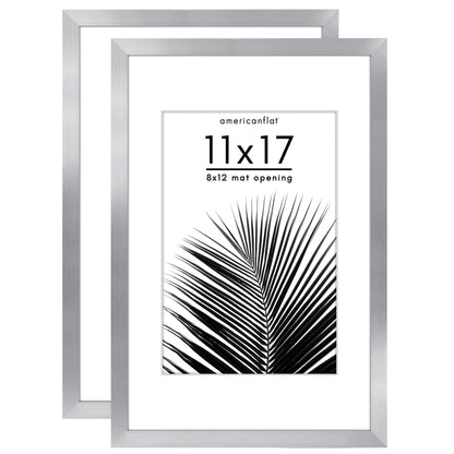 Picture Frame 2 Pack | With Mat | Protective Plexiglass Cover | Wall Decor