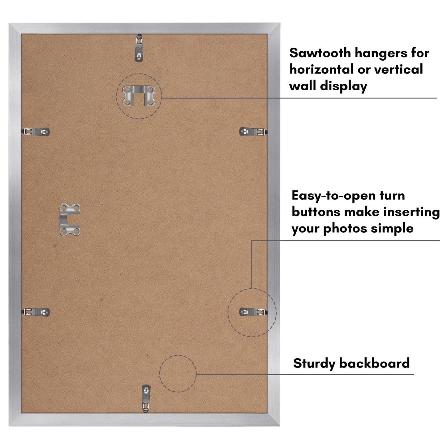 Set of 2 - Classic Gallery Picture Frame with Mat | Galleria Collection