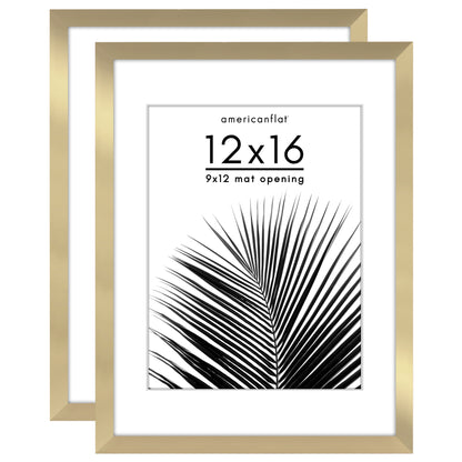 Picture Frame 2 Pack | With Mat | Protective Plexiglass Cover | Wall Decor