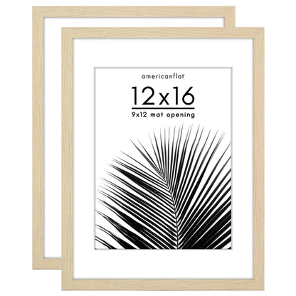 Picture Frame 2 Pack | With Mat | Protective Plexiglass Cover | Wall Decor