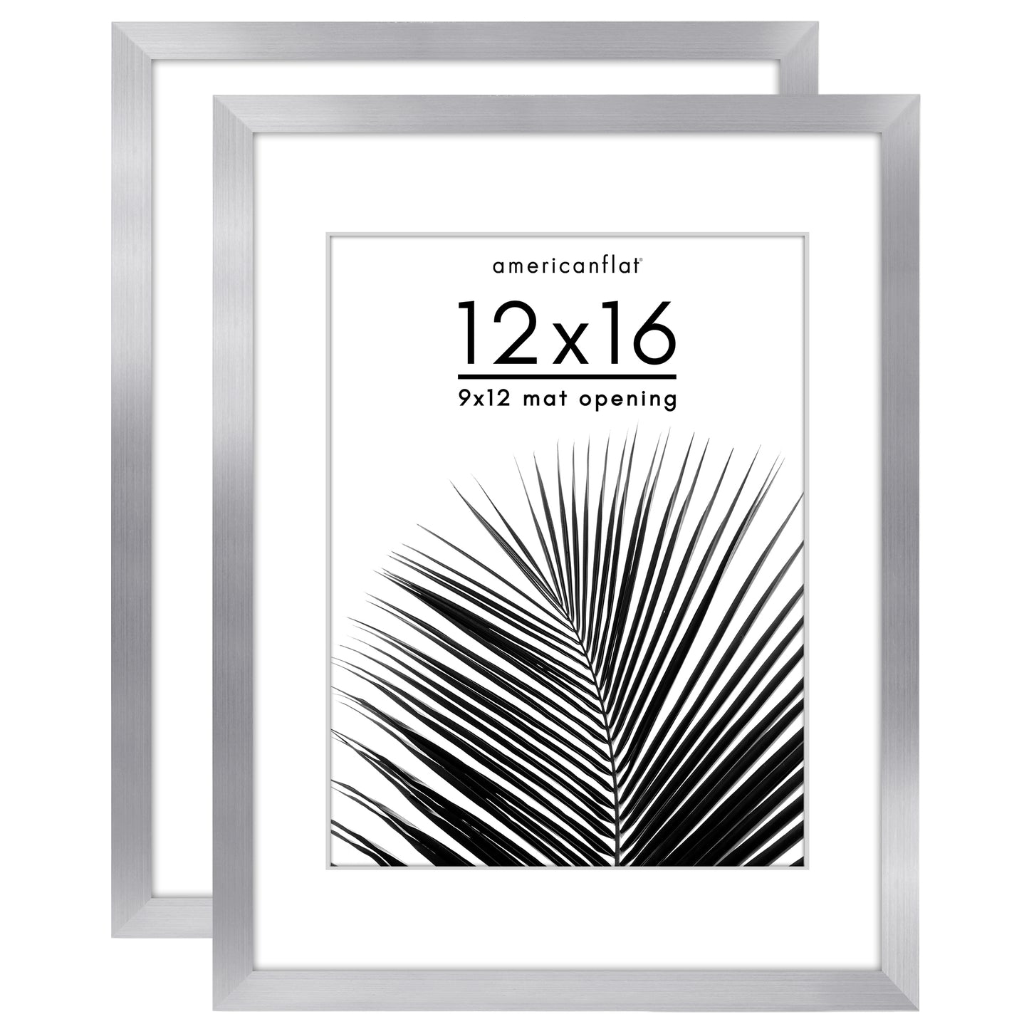 Picture Frame 2 Pack | With Mat | Protective Plexiglass Cover | Wall Decor