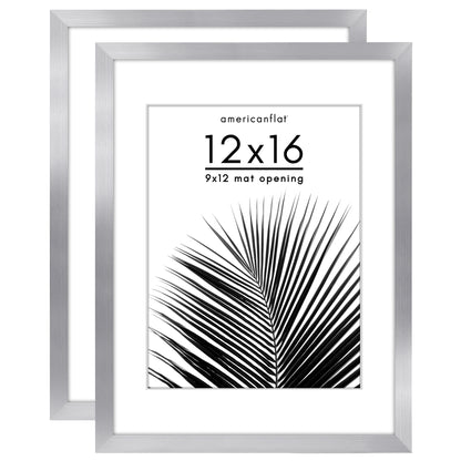 Picture Frame 2 Pack | With Mat | Protective Plexiglass Cover | Wall Decor