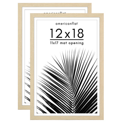 Picture Frame 2 Pack | With Mat | Protective Plexiglass Cover | Wall Decor