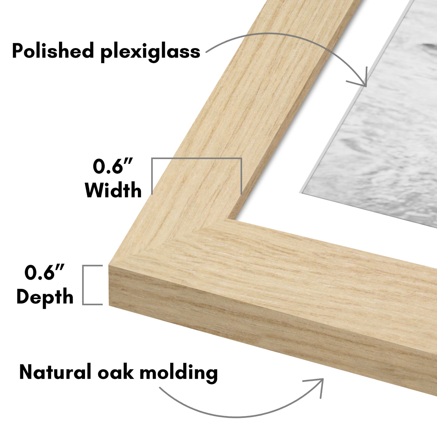 Picture Frame 2 Pack | With Mat | Protective Plexiglass Cover | Wall Decor