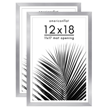 Picture Frame 2 Pack | With Mat | Protective Plexiglass Cover | Wall Decor