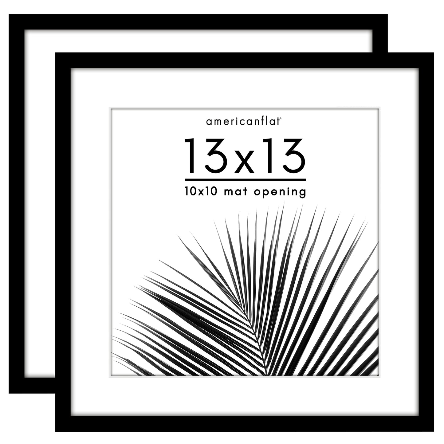 Picture Frame 2 Pack | With Mat | Protective Plexiglass Cover | Wall Decor