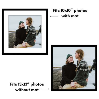 Picture Frame 2 Pack | With Mat | Protective Plexiglass Cover | Wall Decor