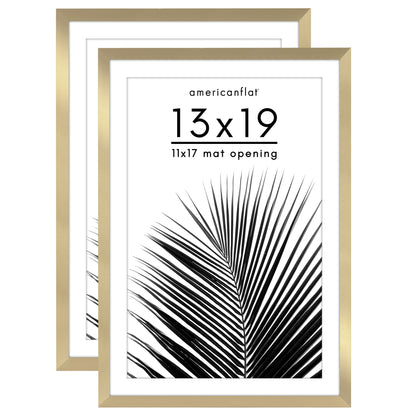 Picture Frame 2 Pack | With Mat | Protective Plexiglass Cover | Wall Decor