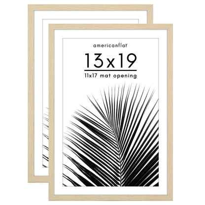 Picture Frame 2 Pack | With Mat | Protective Plexiglass Cover | Wall Decor