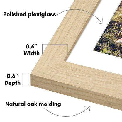 Picture Frame 2 Pack | With Mat | Protective Plexiglass Cover | Wall Decor
