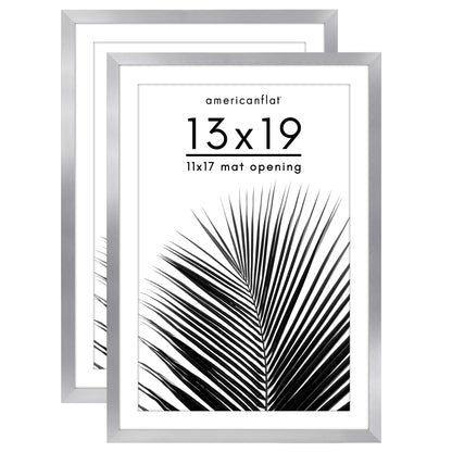 Picture Frame 2 Pack | With Mat | Protective Plexiglass Cover | Wall Decor