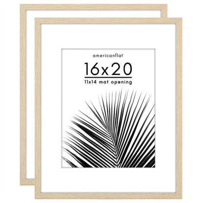 Picture Frame 2 Pack | With Mat | Protective Plexiglass Cover | Wall Decor
