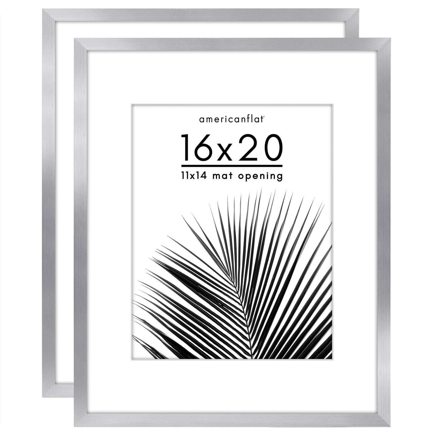 Picture Frame 2 Pack | With Mat | Protective Plexiglass Cover | Wall Decor
