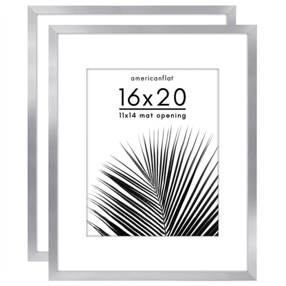 Picture Frame 2 Pack | With Mat | Protective Plexiglass Cover | Wall Decor