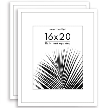 Picture Frame 2 Pack | With Mat | Protective Plexiglass Cover | Wall Decor