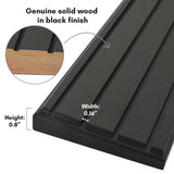 Diagram of the black display: genuine solid wood, 0.8 inch height, 0.16 inch width 