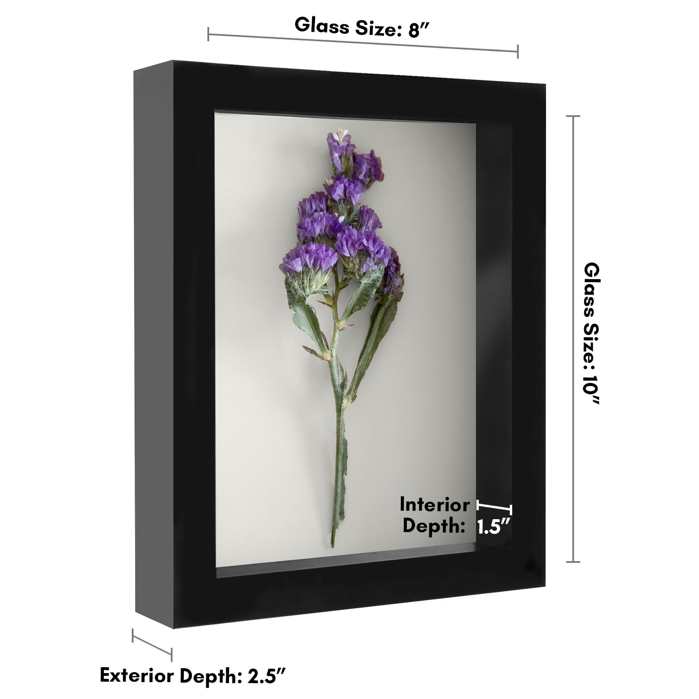 Shadow Box Frame | Deep Display | Shatter-Resistant Glass | Wall Decor
