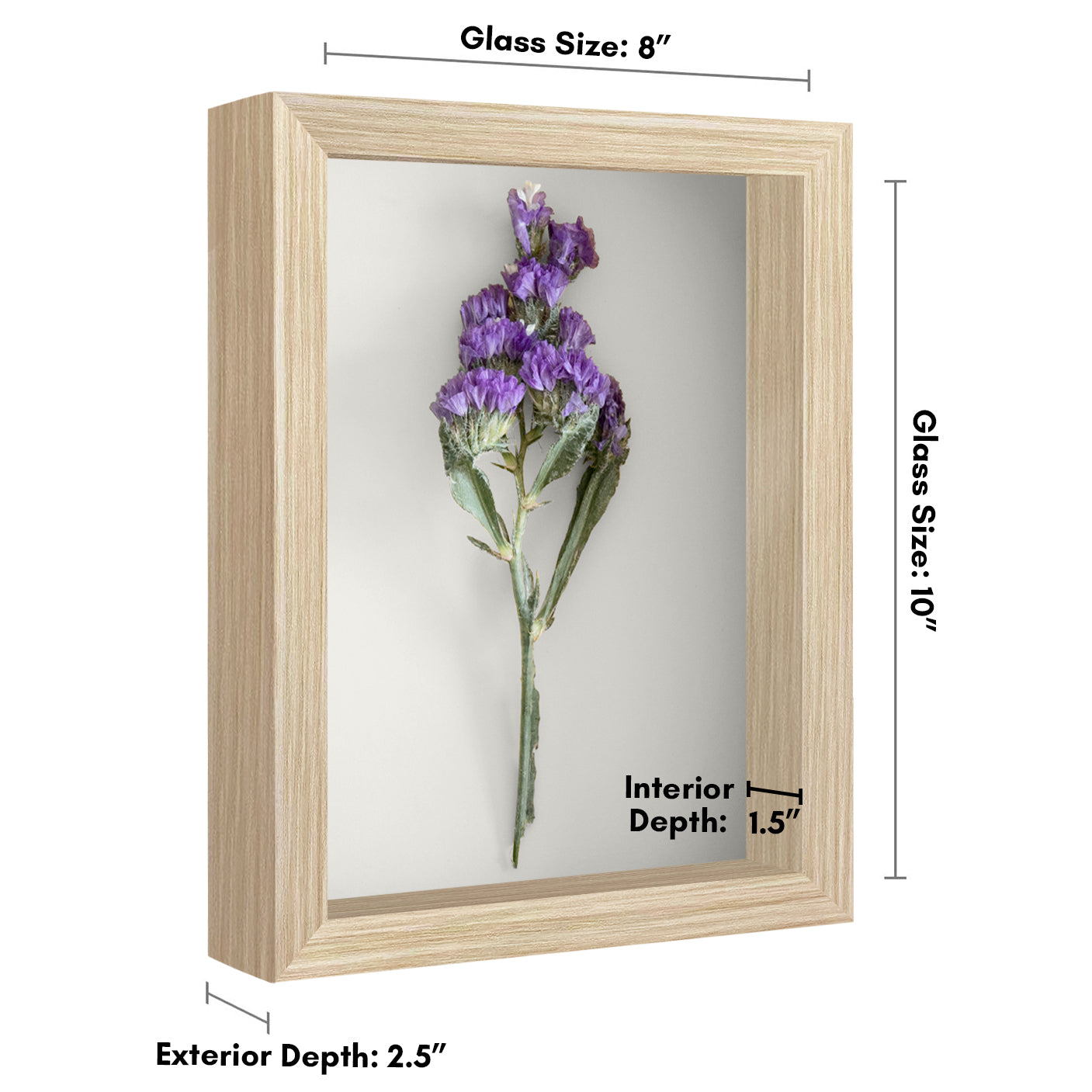 Shadow Box Frame | Deep Display | Shatter-Resistant Glass | Wall Decor