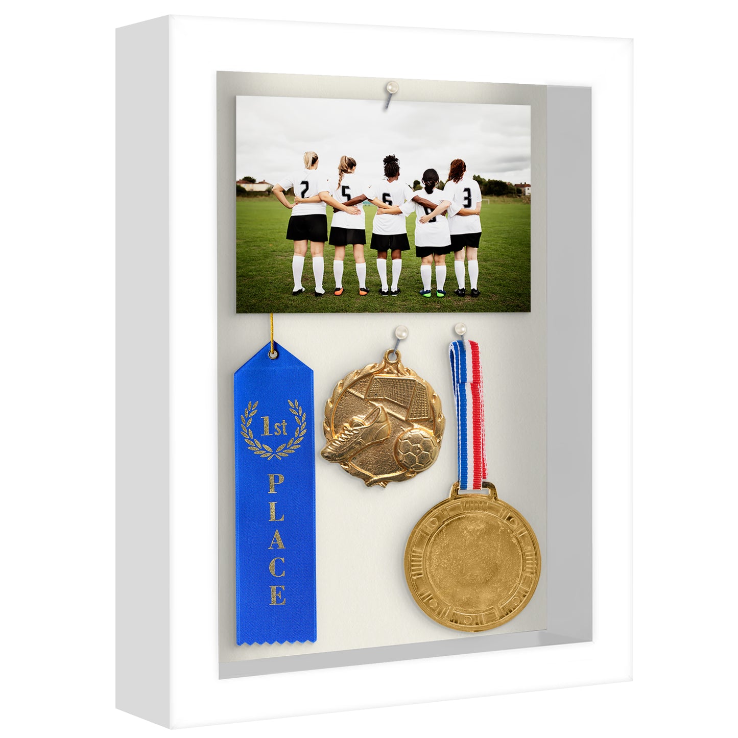 Shadow Box Frame | Deep Display | Shatter-Resistant Glass | Wall Decor