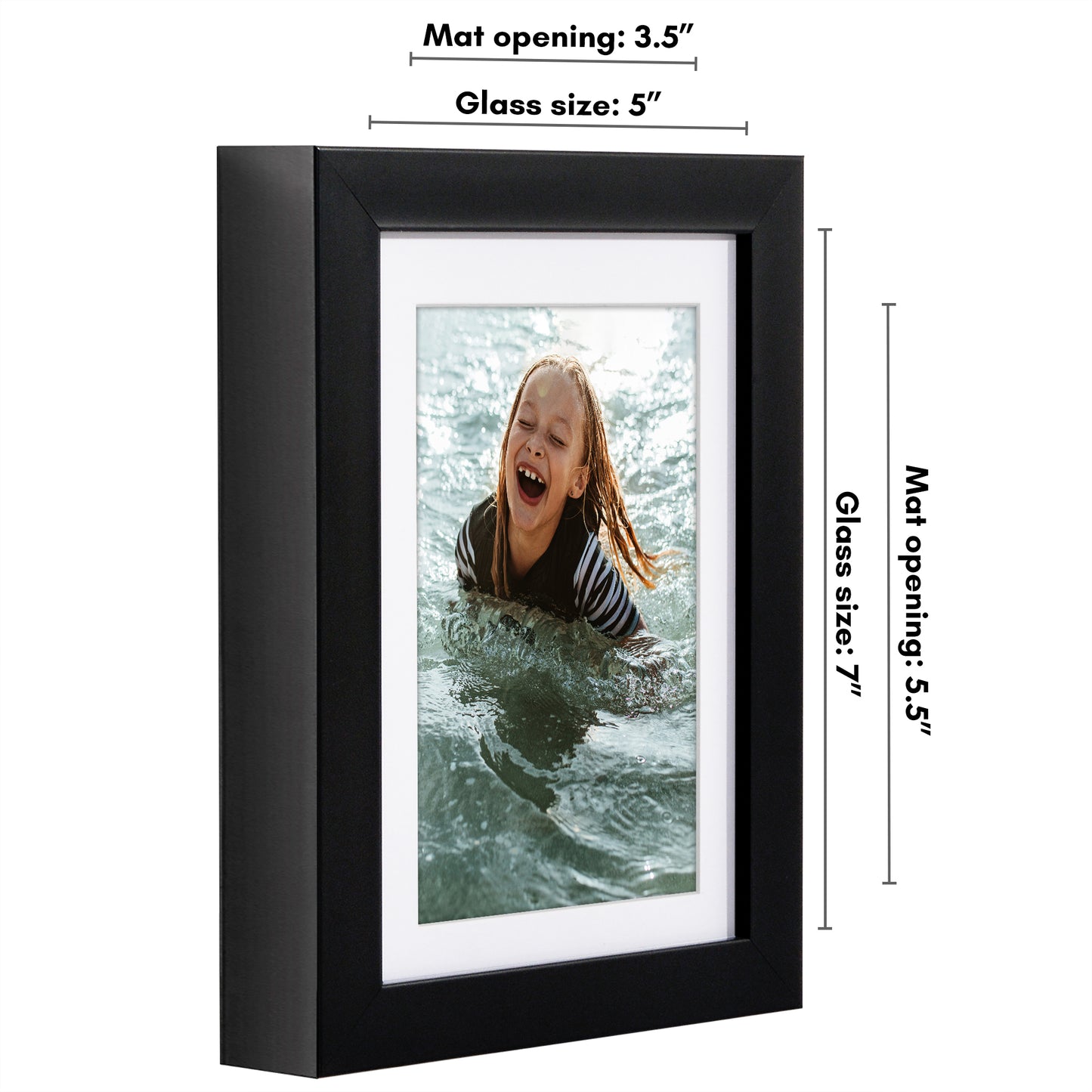 Picture Frame | Gallery Style | With Mat | Protective Glass | Wall Art Display