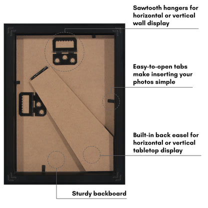 Picture Frame | Gallery Style | With Mat | Protective Glass | Wall Art Display