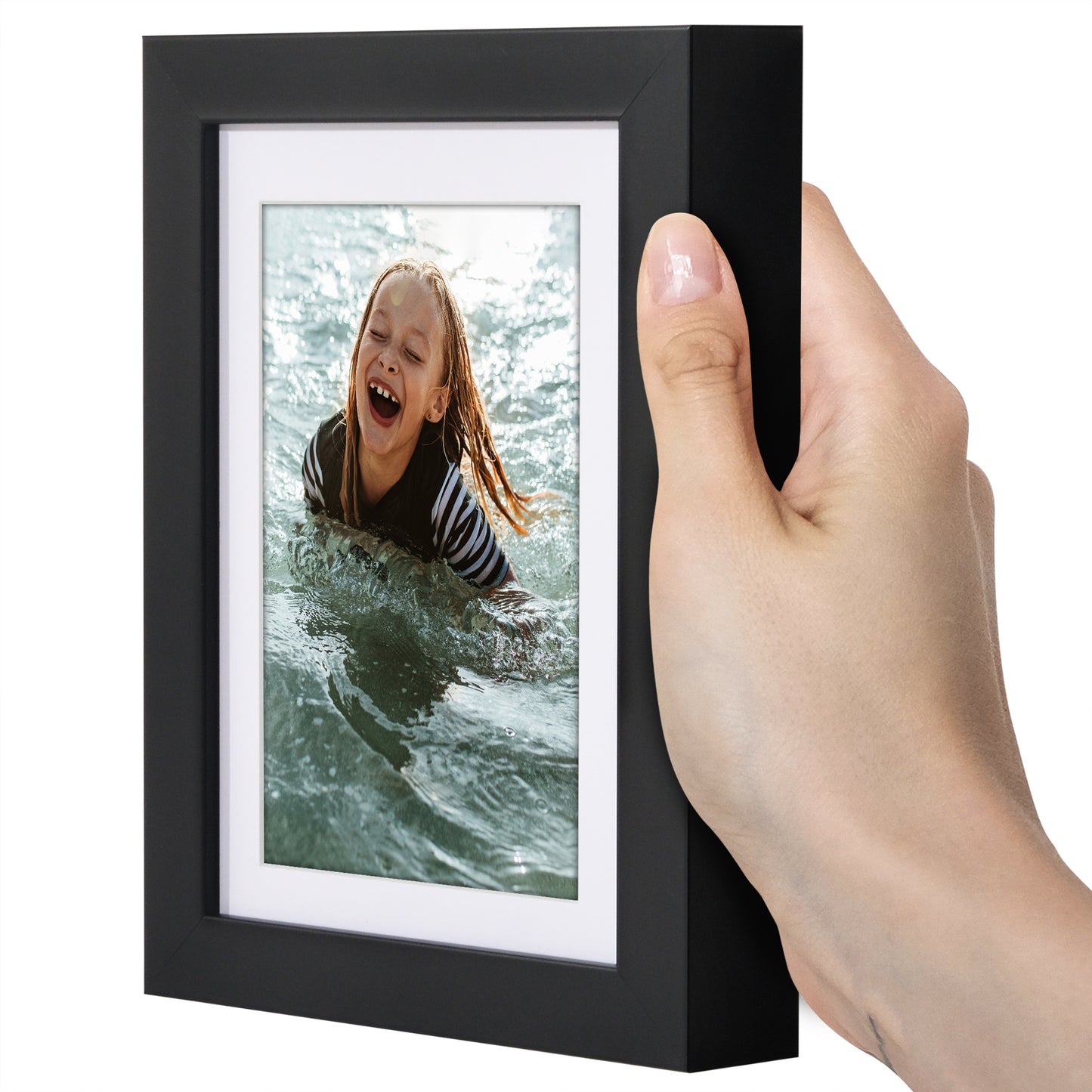 Picture Frame | Gallery Style | With Mat | Protective Glass | Wall Art Display