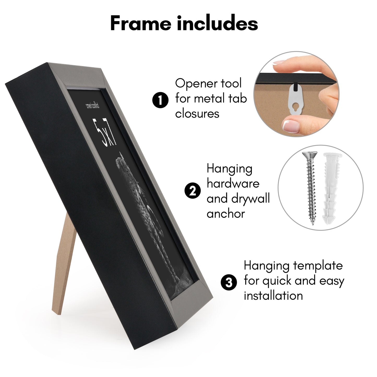 Deep Molding Picture Frame | Americanflat | No Mat | Modern - Premium Quality