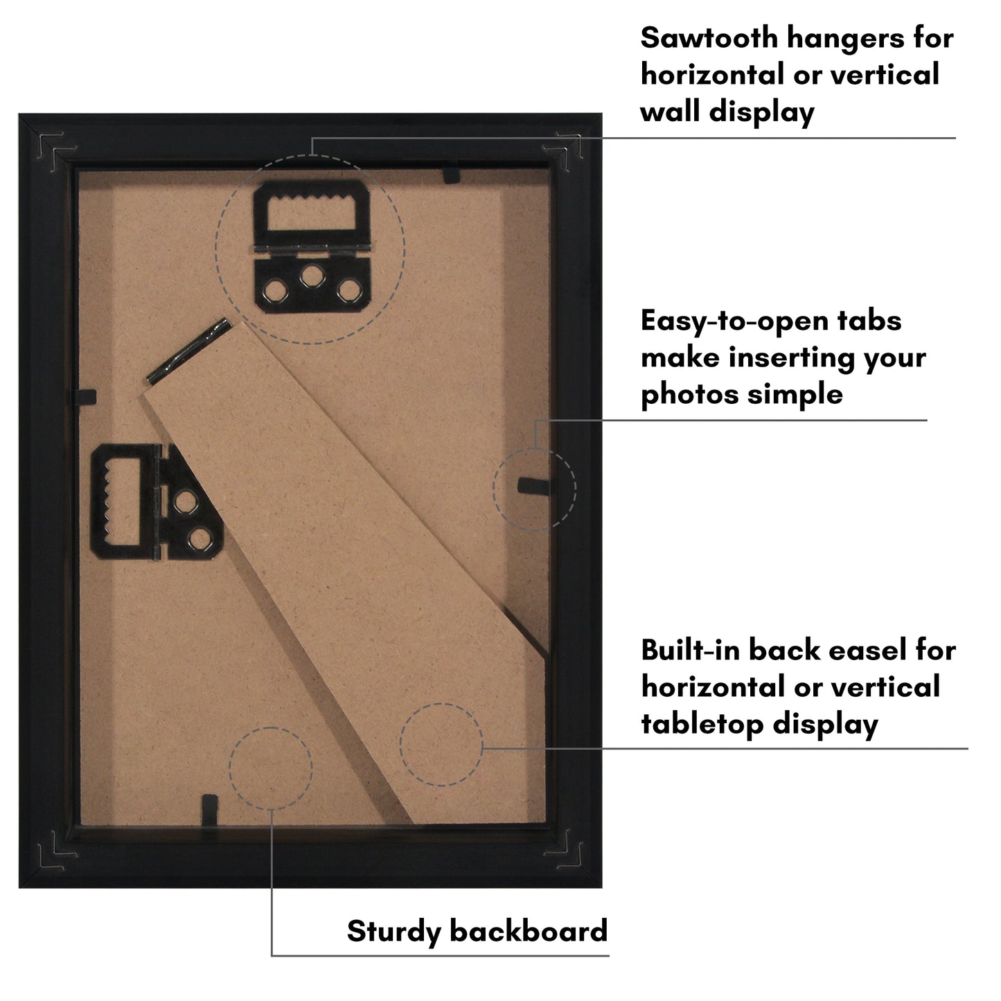 Deep Molding Picture Frame | Americanflat | No Mat | Modern - Premium Quality