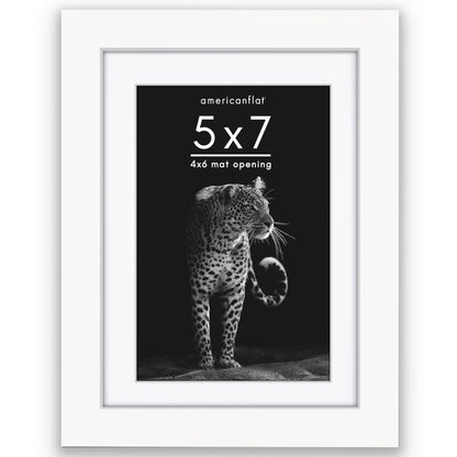 Picture Frame | Gallery Style | With Mat | Protective Glass | Wall Art Display
