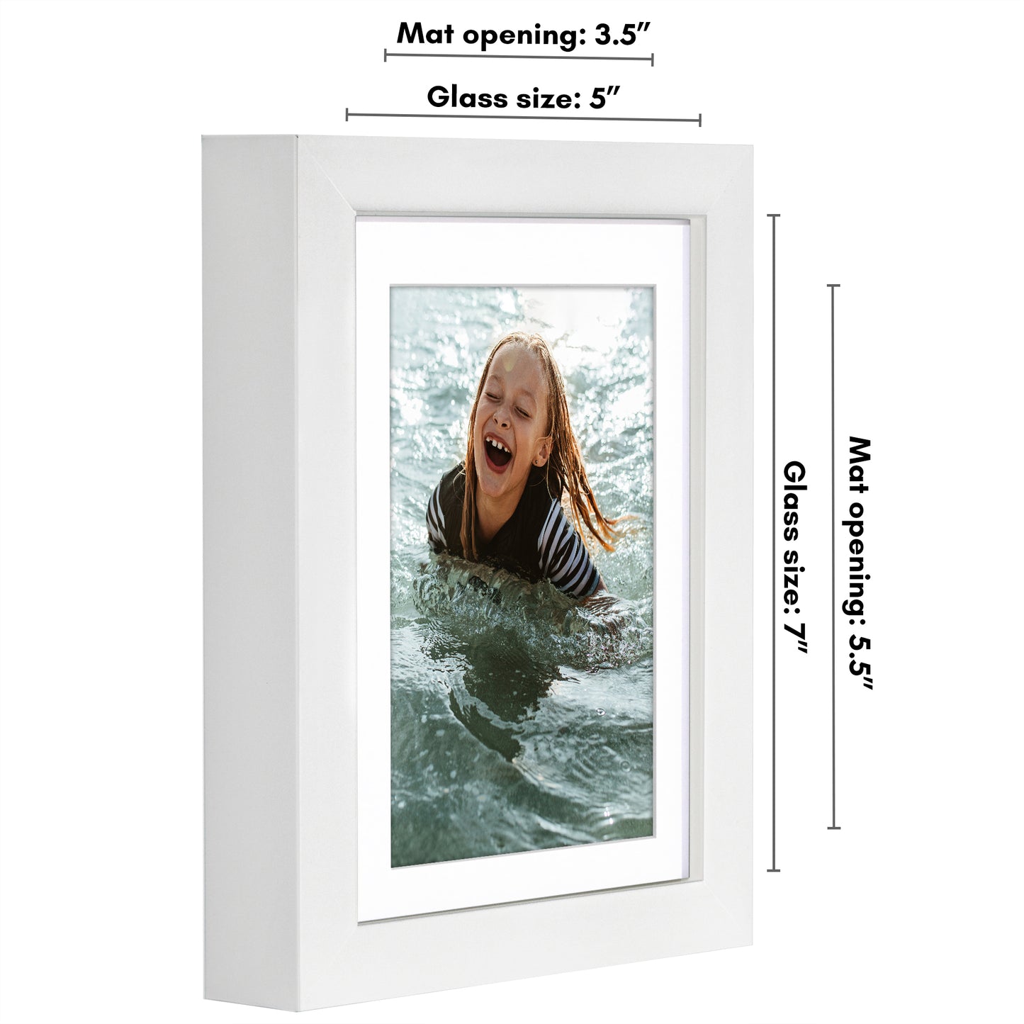 Picture Frame | Gallery Style | With Mat | Protective Glass | Wall Art Display