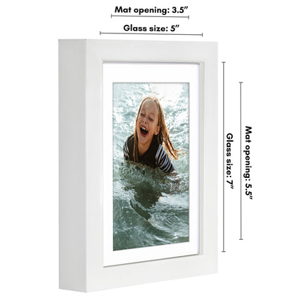 Picture Frame | Gallery Style | With Mat | Protective Glass | Wall Art Display