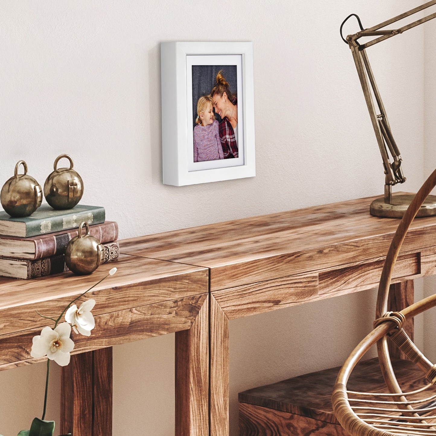 Picture Frame | Gallery Style | With Mat | Protective Glass | Wall Art Display