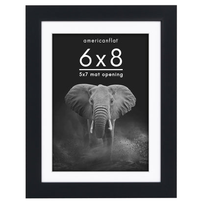 Picture Frame | Gallery Style | With Mat | Protective Glass | Wall Art Display