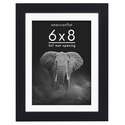 Picture Frame | Gallery Style | With Mat | Protective Glass | Wall Art Display