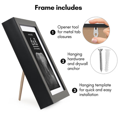 Picture Frame | Gallery Style | With Mat | Protective Glass | Wall Art Display