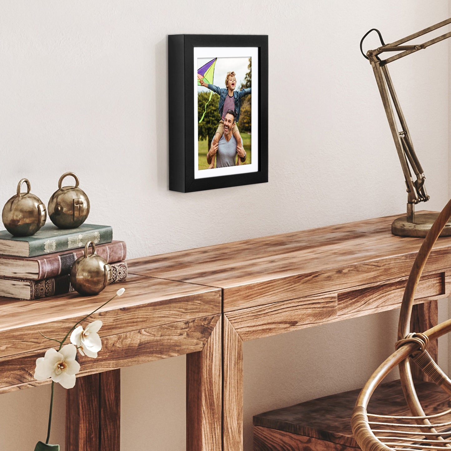 Picture Frame | Gallery Style | With Mat | Protective Glass | Wall Art Display