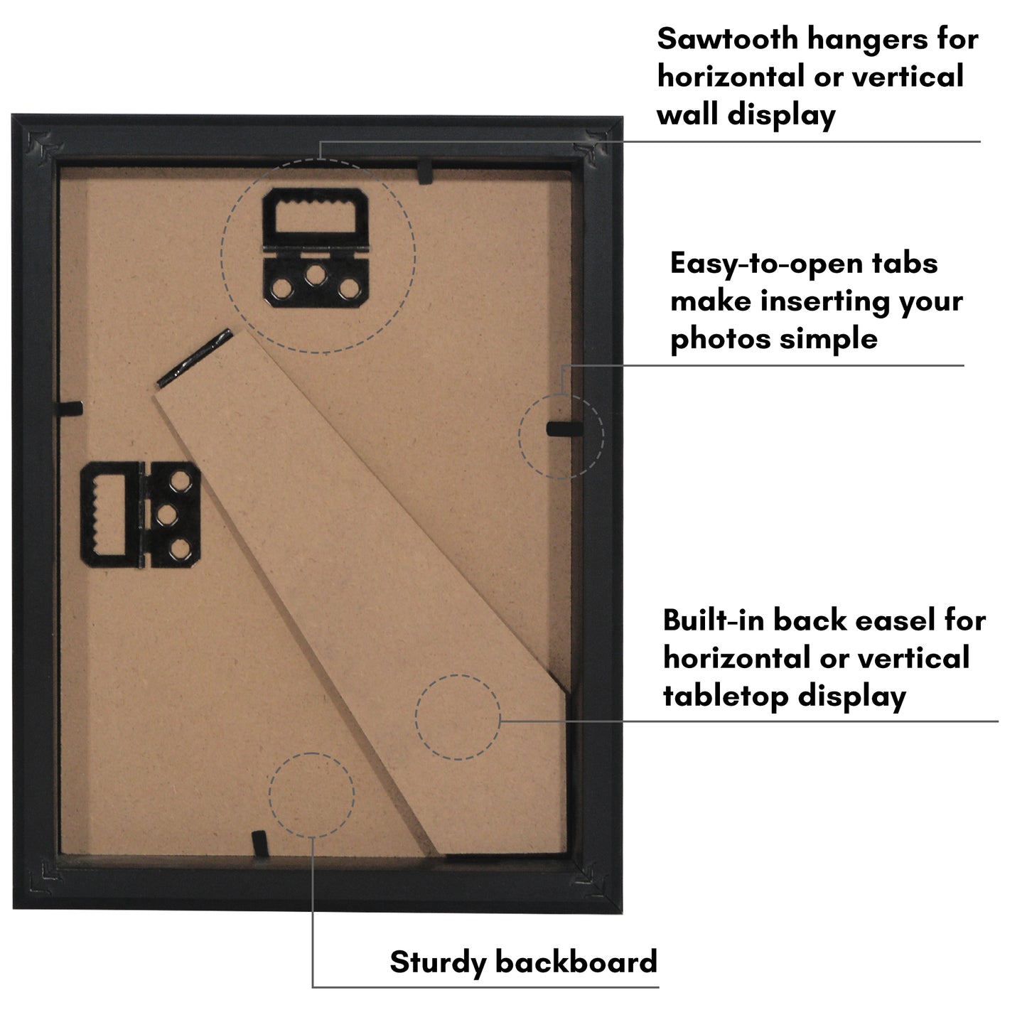 Picture Frame | Gallery Style | With Mat | Protective Glass | Wall Art Display